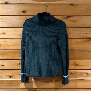 Anthropologie Teal Cowl Neck Sweater